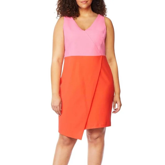 Rebel Wilson | Dresses | Rebel Wilson V Neck Colorblock Dress | Poshmark